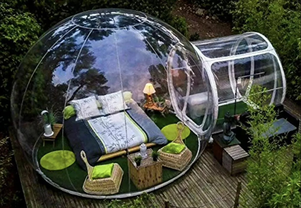 bubble tent dinner party