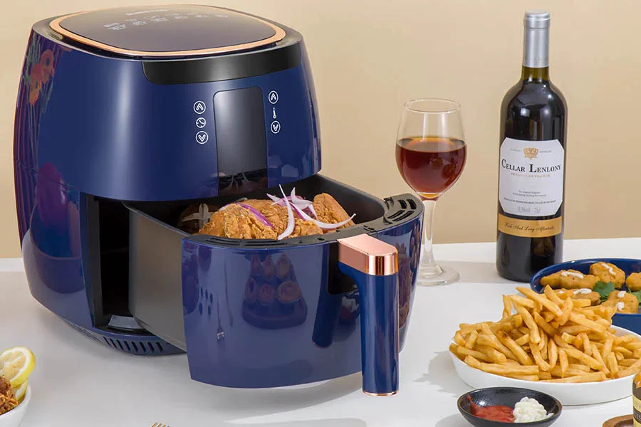 air fryer with stainless steel basket