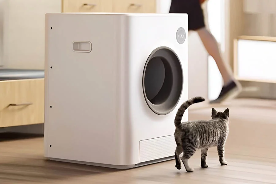 rotating cat litter box