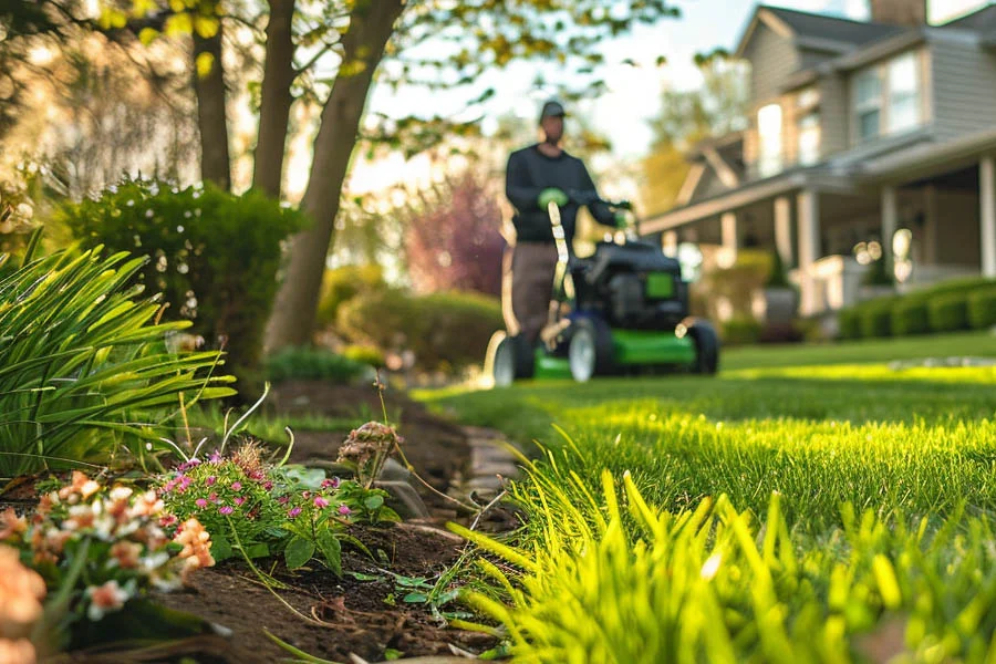 electric battery lawnmower