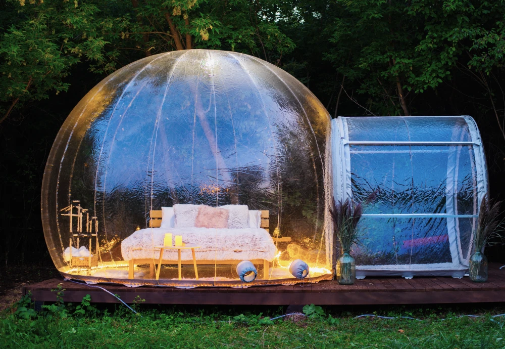 bubble tent dinner party